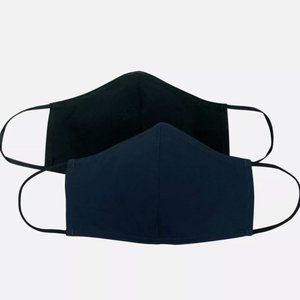 2 In Pk Adult Reusable Face Mask - Goodfellow & Co™ Black/Blue L-XL Set …Of 12